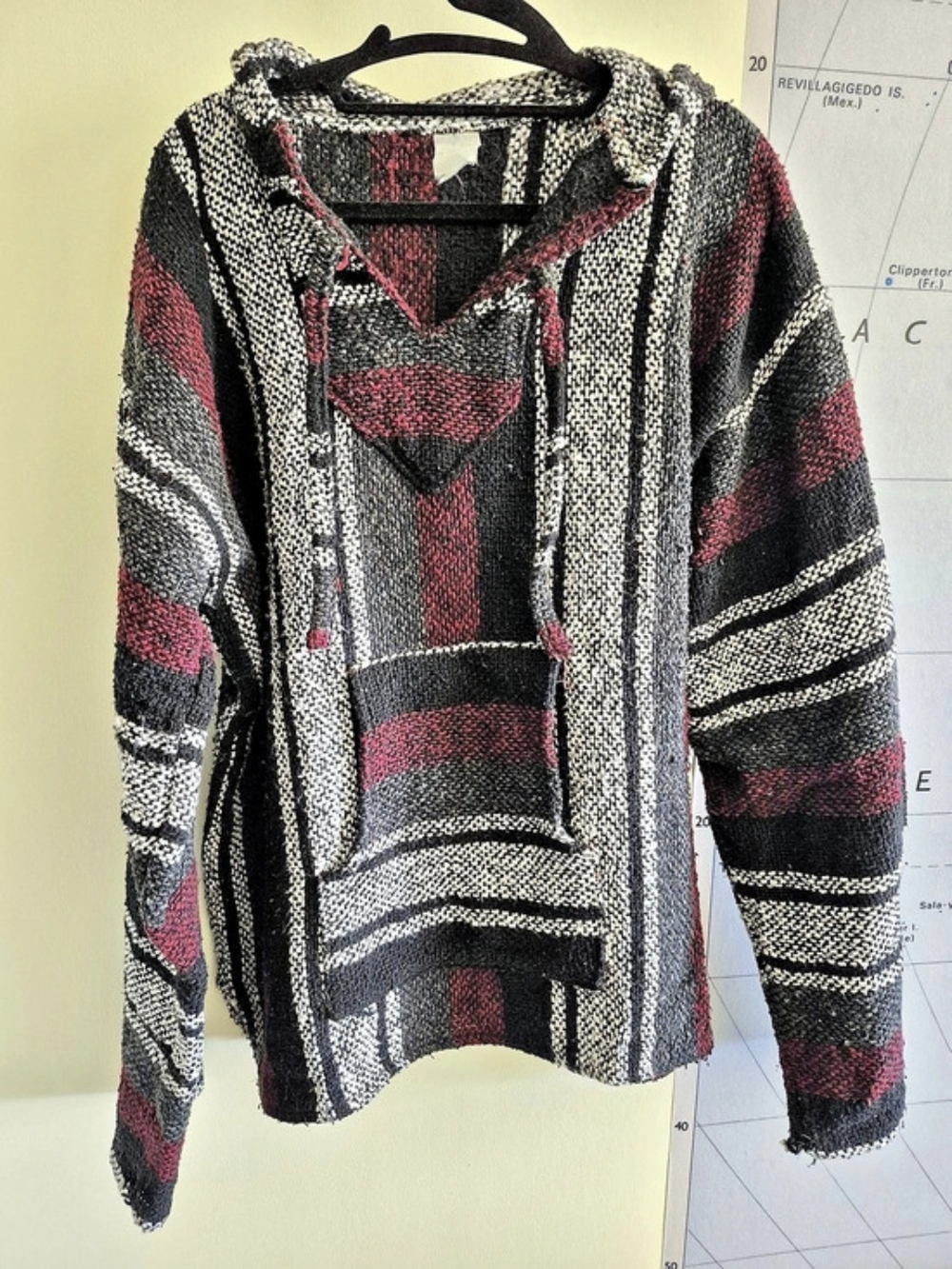 Baja Hoodie In Red Grey Black White